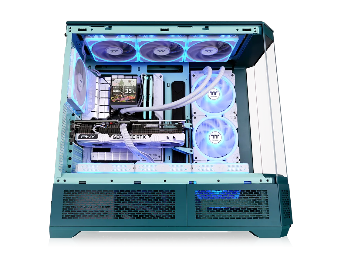 Thermaltake Tower 600 Mint Strawberryedition, octagonal prism design for flexibility and workspace integration